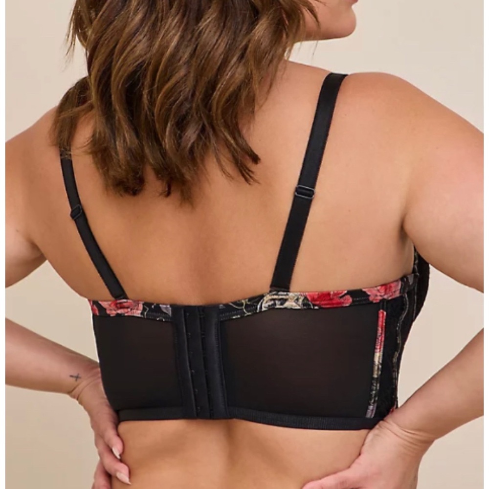 π XO Plunge Push Up Longline Straight Back Bra 40DD NWT Torrid New! - Picture 3 of 4